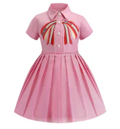 Designer Clothing Girl Dress Summer Toddler Sleeveless Cotton Baby Kids Big Plaid Bow Multi Colors