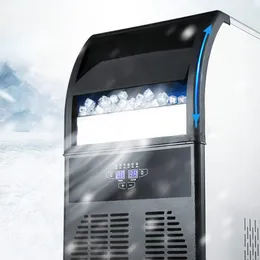 Mjölk Teaffär 220V Automatisk Is Making Machine Commercial Cube Ice Maker 68kg / 24h 275W