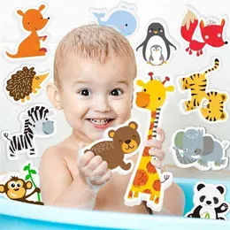 Baby Animal Bath Toys Fun Foam Animals shark toy for Cognitive floating children's educational bath 210712