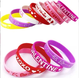 Giocattolo di decompressione 2022 San Valentino Amante Fidanzata Regalo Ragazze Bracciale in silicone Bracciale in gomma BRACCIALETTI Bracciale TU E ME INSIEME SEI IL MIO DOLCE