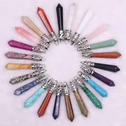 Mixed Color Natural Stone Crystal Charm Pendant Jewelry Findings For Women Men Necklaces Party Club Decor