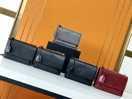 Luxurys designers väska handväskor solnedgång hög kvalitet original äkta läder kvinnor axelväskor totalt 4 färger mode medium flap crossbody