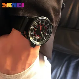 Skmei Mens Quartz Watch 50m Waterproof Genuine Leather Fnmeka Dj