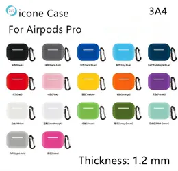 Coloful Silicone Cover Case for apple Airpods Pro Protective Cover Case for apple Airpods 3 Earphone Accessories skin 1.2mm