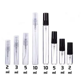 2ml 3 ml 5 ml 10 ml plastikowa szklana mgła rozpylająca butelka perfum Małe parfume Atomizer Travel Refillable Próbka fiolki