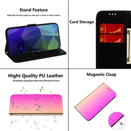 Luxury Mirror Leather Wallet Cases For Moto G G200 G51 G71 G31 G41 Motorola G Power 2022 E20 One Plus 10 Pro 5G Nord N20 Gradient Surface Holder Card ID Flip Cover Pouch