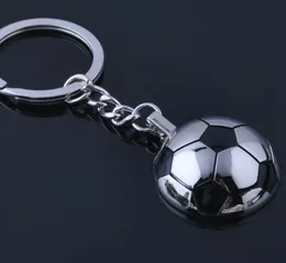 100PCS Metal Soccer Keychain Mäns Novelty Trinket Zinc Alloy Football Key Ring Roliga gåvor # 198