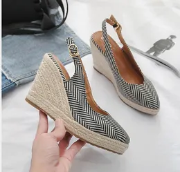 Women Wedge Shoes Wskazane palce na wysokim obcasie platforma Mary Jane Office Lady Pumps Slingback Party Espadrilles Cute Dress