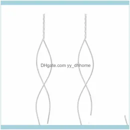 Dangle JewelryDangle chandelier 곡선 스레더 귀걸이 이어 라인 생선 후크 니들 컬러 골드 여자 귀걸이 보석을위한 보석 DE 드롭 데 드