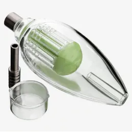 Il collettore di nettare a bulbo di vetro vintage con il tubo per fumare l'acqua del narghilè del bong di vetro del Perc dell'albero può mettere il logo del cliente