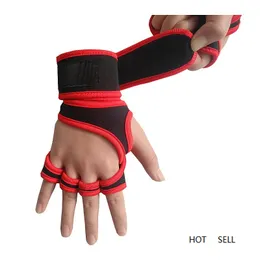 1 par -slip sport gym fitness handskar chocktålig vikt lyft träningshandske halvfinger för män kvinnor