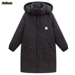 Guilantu Winter Coat女性服タートルネックフード付きパーカーMujer太く綿パッド入りウインドブレーカーロングジャケット女性211221