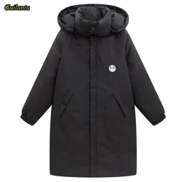 Guilantu Winter Coat Kvinnor Kläder Turtleneck Hooded Parka Mujer Tjockt Bomullerad vindbrytare Lång jacka Kvinna 211221