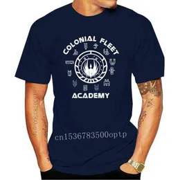 새로운 남성 Tshirt 식민지 함대 아카데미 Battlestar Galactica T 셔츠 인쇄 티셔츠 티셔츠 Top G1217