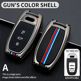 Car Key Case Cover Key Bag för AUDI A1 A3 8V A4 B8 B9 A6 A5 C7 Q3 Q5 Q7 TT Auto tillbehör Keychain Protect Set