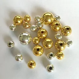 500GRAM / partia 2.3mm Golden Akrylowe Okrągły Pearl Spacer Luźne Koraliki Biżuteria, Wykonywanie odzieży