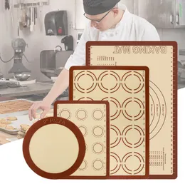 대형 실리콘 베이킹 매트 Deaturedsheat-Resistant 비 슬립 비 스틱 듀티 재사용 가능한 오븐 식품 안전 베이킹 시트 요리 액세서리 피자 마카롱 매트