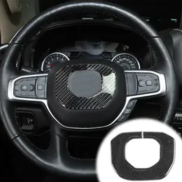 Carbon Fiber Car Steering Wheel Center Bezel For Dodge RAM 18-20 Interior Accessories