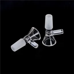 14 mm dicker, klarer Schiebestecker für Wasserpfeife, Bong, handgefertigte Glasschale, Kräuter-Trockenölbrenner mit Griff, Rauchen, transparentes Zubehör