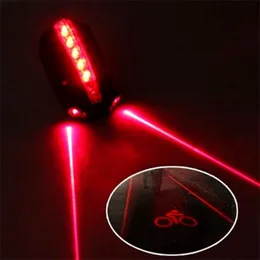30#Bicycle LED Taillight Safety Warning Light 5 LED+2 Laser Night Mountain Bike Rear Light Tail Lamp Bycicle 451 X2