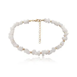 Mode oregelbundna sten choker halsband pärlor krage klavikel halsband för kvinnor sommar strand smycken vilja och sandig