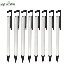 Sublimation Pens with Shrink Wraps Cartridge DIY Blanks Phone Holders Thermal Heat Transfer White Ballpoint Gel Pen Wholesale Unique Gifts for Students