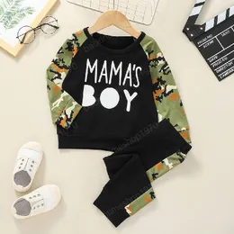 Kids Roupas Set Mama's Boy tops + roupas de calças caem 2021 crianças boutique roupas 1-5t meninos de algodão mangas compridas terno casual