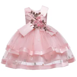 Girl's Dresses Rincess Dress Kid Girl Wedding Clothing Elegant Children Clothes Sleeveless Toddler Summer Costume For 3-8 Years