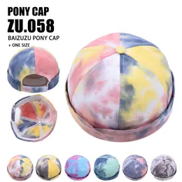 Tie-Dye Beanie Hat Ming Dynasty Cap Retro Mauhduabt Personalidade Homens e Mulheres Tiedye Designer de Tiedye Chapéus Verão Ao Ar Livre Sol Fashion Sunscreen Caps WMQ1231