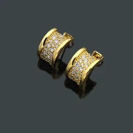 High Quality Women Designer Ear Studs Luxurious Titanium Steel Gypsophila earrings full of diamonds Trendy Jewelry