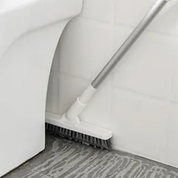 Telescopic Clean Cleaning Brush Tiles Corner Floor Bathroom Long Handle Mop Free Rotation Household Tools 210423