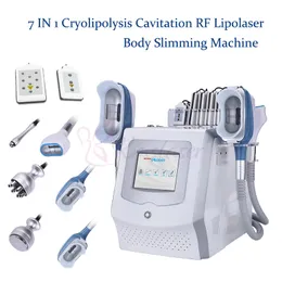 Taşınabilir Cryolipolysis Zayıflama Makinesi Kavitasyon RF Lipolaser Yağ Donma Güzellik Ekipmanları 3 Kriyo Kafaları