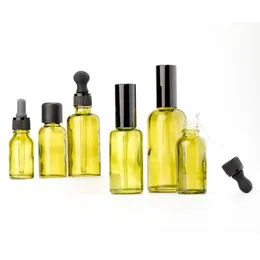 5 ml, 10 ml, 15 ml, 30 ml, 50 ml, 100 ml, leere grüne Klarglas-Parfümflasche, Spray, Lotion, Pumpe, Reiseverpackung, nachfüllbare Behälter