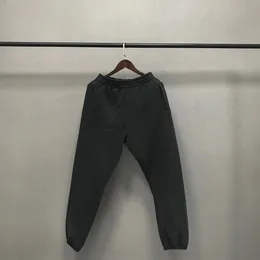 Katı Sweatpants Erkek Kadın Pantolon Kadife Pamuk Pantolon Fermuar Cep Etiketi