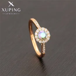 Xuping Jewelry Ankunft rund geformte mehrfarbige Kristalle Ringe für Frauen Party Geschenk ZBR189 211217