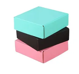 Corrugated Paper Boxes Colored Gift Packaging Folding Box Square Packing Box Jewelry Packing Cardboard Boxes 15*15*5cm