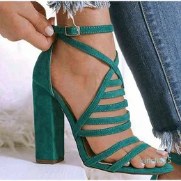 Sandalias de TaCn Alto Con Tiras Cruzadas Para Mujer، Zapatos Systemys de Fiesta، Aterciopelados، Para Verano،