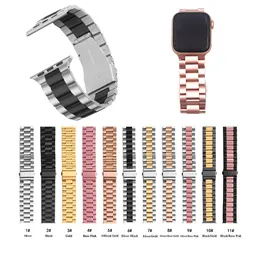 Banda de acero inoxidable Compatible con la serie de correas de reloj de Apple 1 2 3 4 5 Enlace de metal sólido 38mm 42mm para pulsera iWatch