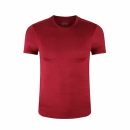 Running Wear Outdoors Sports Gym T Shirt Mężczyźni Krótki Rękaw Suchy Fit T-Shirt Stretch Top Trening Trening Fitness