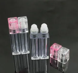 6.5ML Square Lip Gloss Oil Roll On Bottle Refillable Makeup Container Tube Vials Lipgloss Bottles Reusable SN5472