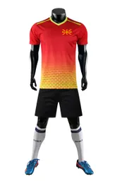 21-22 The Republic of North Macedonia Kids Home Kits Men Tracksuits football Jersey Soccer team Pant Customize Short Training Suits