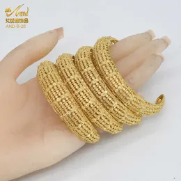 Aniid Bangle Set Braceletes Jóias Banhadas a Ouro para Mulheres India Cuff Luxo Atacador Designer Cobre Arábia Acessórios Egípcios Q0717