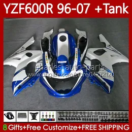 Body White blue Kit For YAMAHA YZF600R Thundercat YZF 600R 600 R 1996-2007 Bodywork 86No.174 YZF-600R 96 97 98 99 00 01 YZF600-R 02 03 04 05 06 07 OEM Fairings +Tank cover