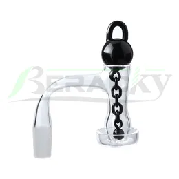 DHL !!! Beracky Dikişsiz Eğimli Kenar Sigara Ters Slurper Kuvars Banger Benzersiz Cam Ile Mermer Zincirler Cap Set 20mmod 10mm 14mm 18mm Dab Rigs Su Bongs Için 18mm Çivi