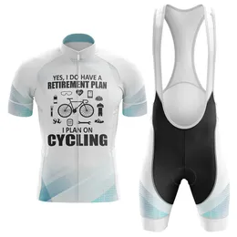 2024 Piano di Pensionamento Jersey di Riciclaggio Set Estate Mountain Bike Abbigliamento Pro Bicicletta Jersey di Riciclaggio Vestito di Abbigliamento Sportivo Maillot Ropa Ciclismo