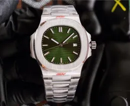 Topselling 손목 시계 자동 무브먼트 40mm 녹색 다이얼 클래식 5711 / 1A 투명 백 망 남성 시계 시계