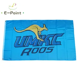 NCAA UMKC Kangaroos Bayrağı 3 * 5ft (90 cm * 150 cm) Polyester Bayrak Banner Dekorasyon Uçan Ev Bahçe Bayrağı Şenlikli Hediyeler