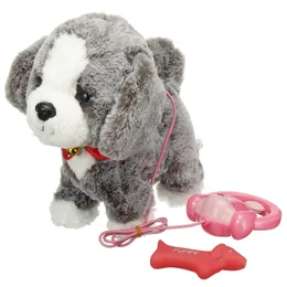Elektroniczny interaktywny robot pies pies miękka pluszowa pluszowa zabawka Walk zabawka