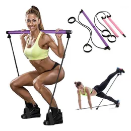 Resistance Bands Portable Pilates Stick Yoga Elastic Pull Rods Bar For Fitness Exercise Training Stretch