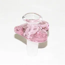 Shisha 14mm 18mm Glasschüsseln rosa Herzform Bong Bowl männliches Stück für Wasserpfeife DAB Rig Rauchen Zubehör